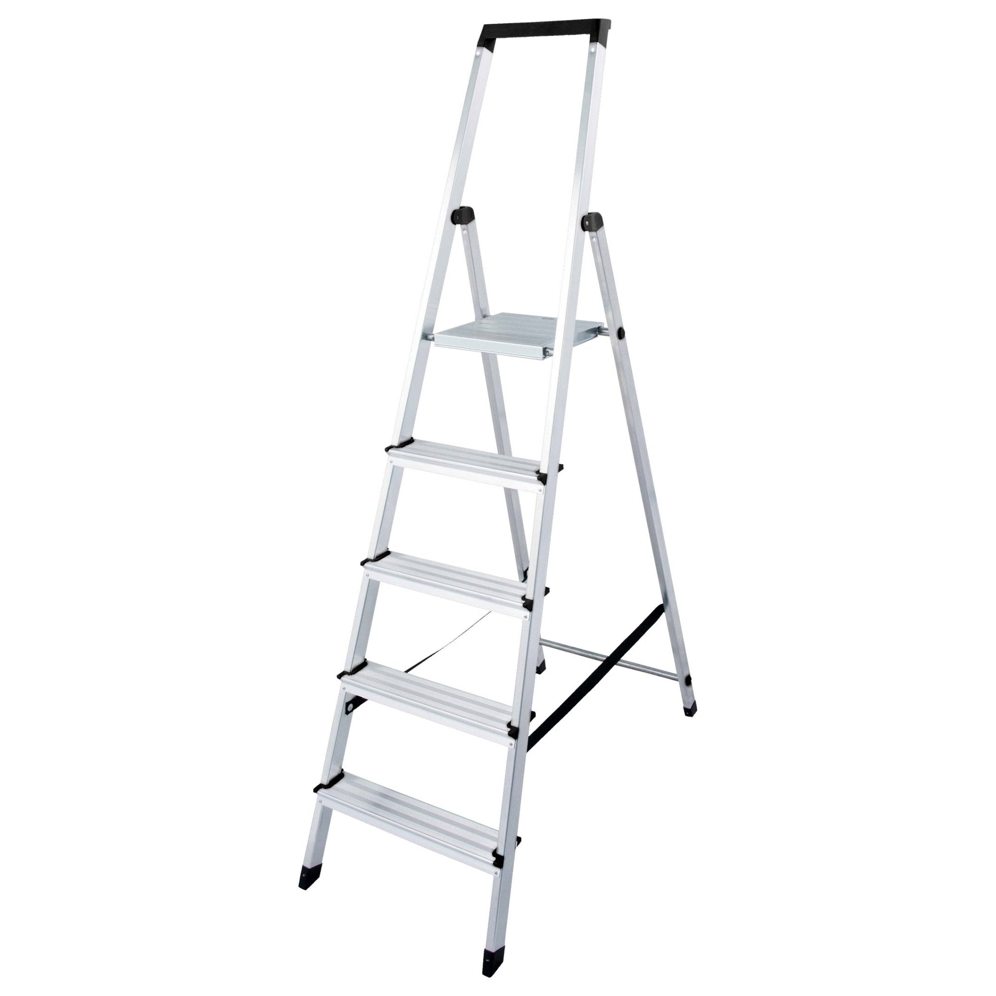 euroline 618 Alu - Haushaltsleiter mit Sicherheitsbrücke - Topleiter