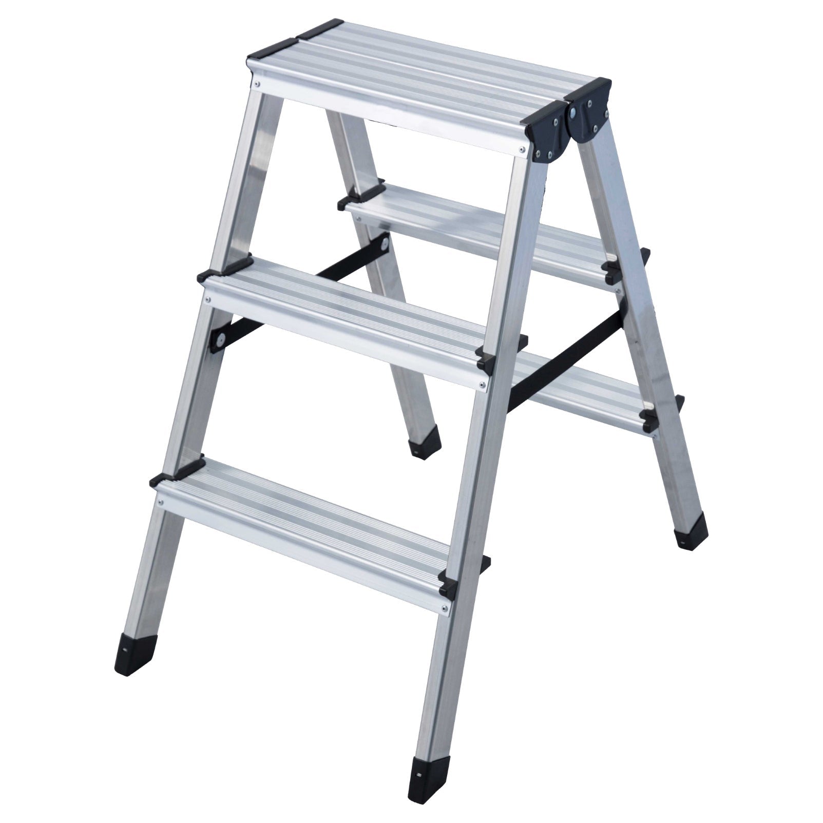 euroline 619 Alu - Stufenstehleiter, beidseitig begehbar - Topleiter