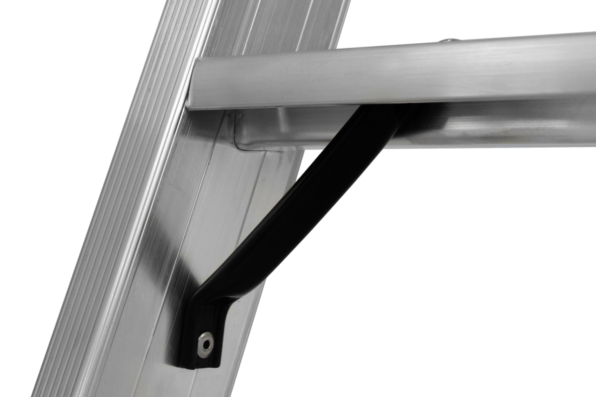 Stufenstehleiter 8226 mit Plattform und Rollen, einseitig begehbar - Topleiter