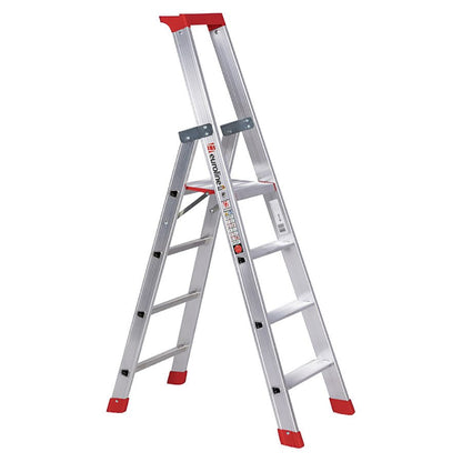 euroline 32577 PREMIUM line Alu - Stufenstehleiter mit Sicherheitsbrücke - Topleiter