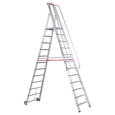 euroline 32677 PREMIUM line Alu - Stufenstehleiter mit grosser Standplattform - Topleiter