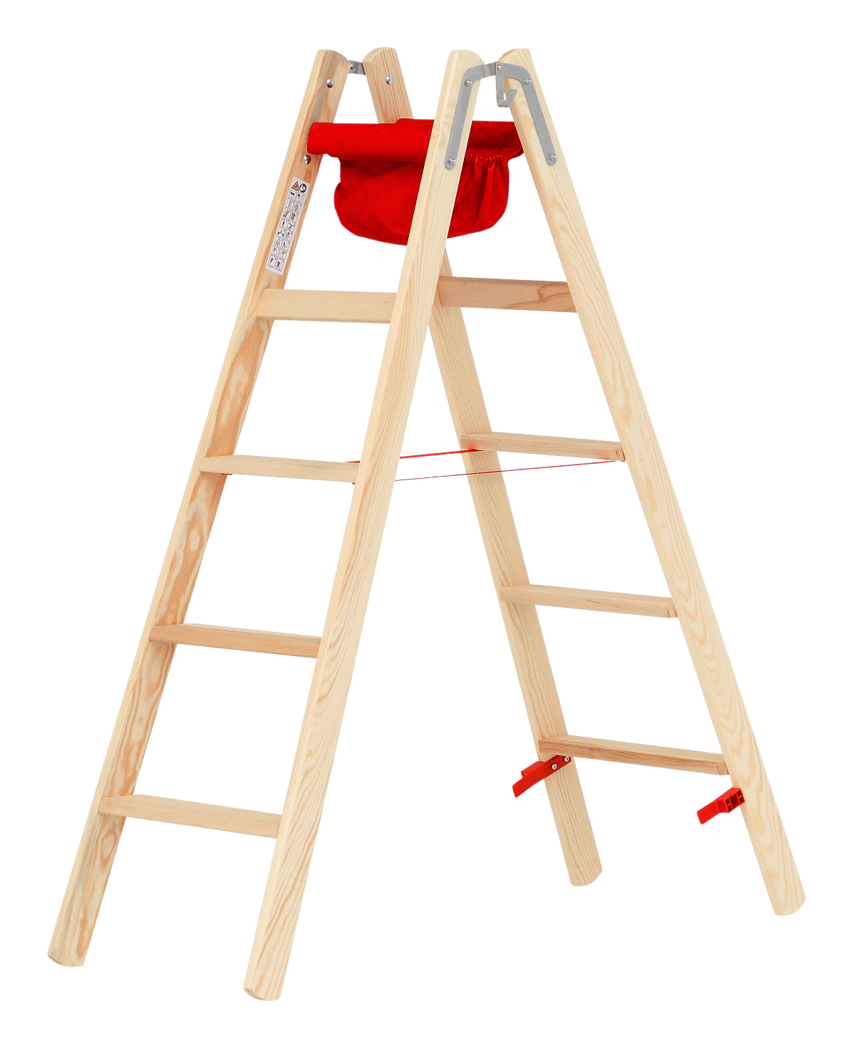 Hymer Holz - Stufenstehleiter 71499, beidseitig begehbar - Topleiter