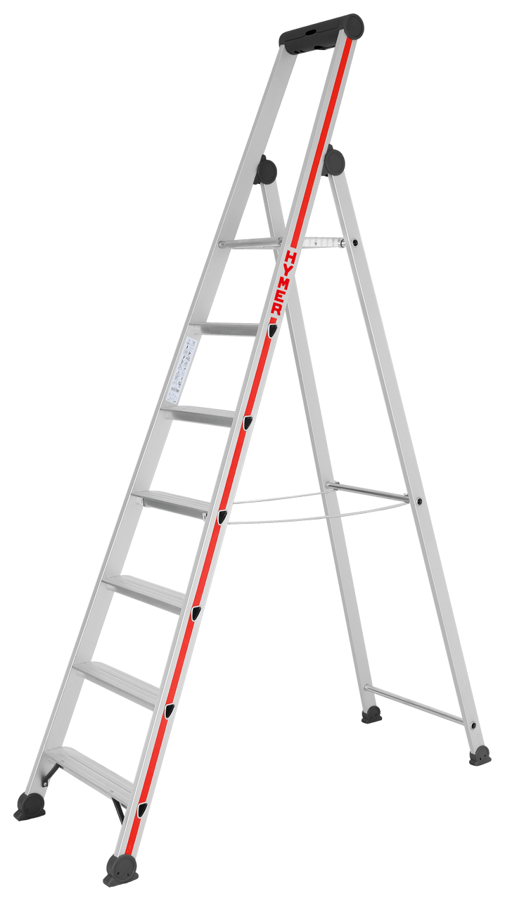 Stufenstehleiter 4126 mit Plattform, einseitig begehbar - Topleiter